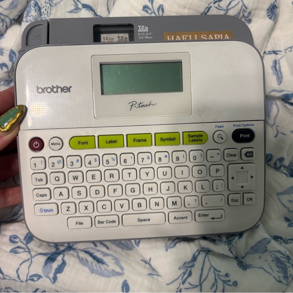 Brother P-touch Label Maker with White and Gray Finish